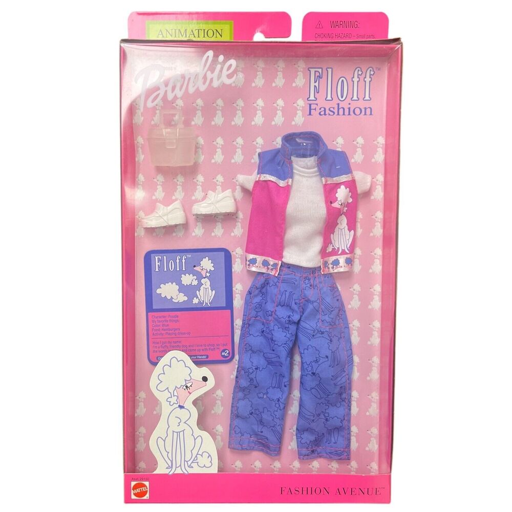 Vintage 2001 Mattel‎ Barbie Animation Fashion Avenue Floff Fashion Poodle #29150